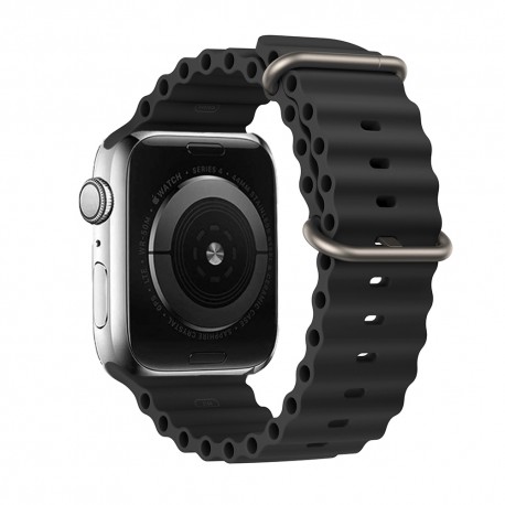 Apple Watch 42/44/45/49mm Silicone Loop Design 1 Black