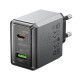 Borofone BN20 PD 35W Wall Adapter Usb/Usb C Lena/Grey
