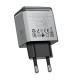 Borofone BN20 PD 35W Wall Adapter Usb/Usb C Lena/Grey