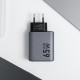 FORCELL GaN VT-42B 2xType C+USB A PD QC4.0 4A 65W Gray