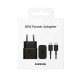 Samsung EP-T4511XBE Fast Wall Charger Usb C 45W+Usb C/Usb C Cable Black ORIGINAL Blister