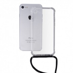 Apple iPhone 12 Pro Max Neck Strap Silicone Transparent/Black
