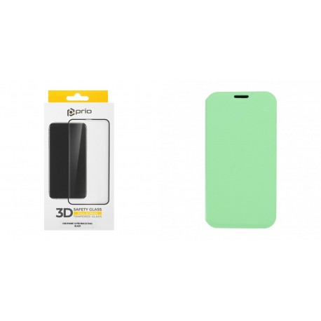 Apple iPhone 12 Pro Max Vennus Lite Case Turquiose+Prio 3D Full Face Tempered Glass