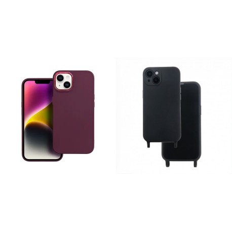 Samsung Galaxy A14 5G/4G Frame Silicone Purple+Switch Silicone Black