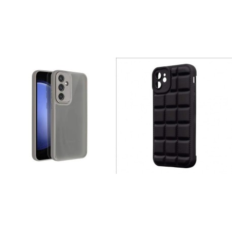 Samsung Galaxy A14 5G/4G Variete Silicone Steel+Obal:Me Block Silicone Black