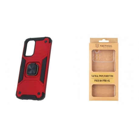 Samsung Galaxy A14 5G/4G Testa Defender Nitro Silicone Red+Tactical Plyo Silicone Transparent