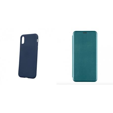 Xiaomi Redmi 12C Soft Silicone Blue+Obal:Me Case Green