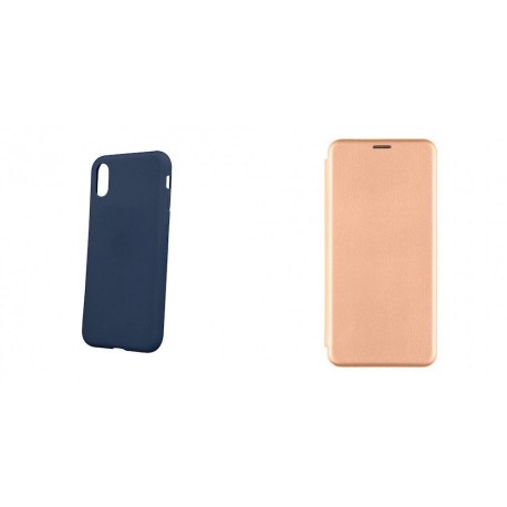 Xiaomi Redmi 12C Soft Silicone Blue+Obal:Me Case Gold