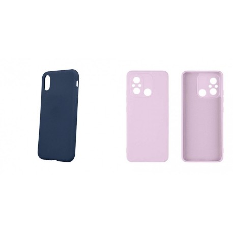 Xiaomi Redmi 12C Soft Silicone Blue+Obal:Me Matte Silicone Purple