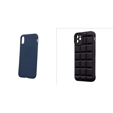 Xiaomi Redmi 12C Soft Silicone Blue+Obal:Me Block Silicone Black