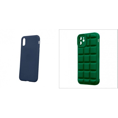 Xiaomi Redmi 12C Soft Silicone Blue+Obal:Me Block Silicone Green