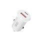 XO CC69 PD 30W Usb+Usb-C Car Adapter Charger White