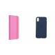 Xiaomi Redmi 13C/Poco C65 Sensitive Case Light Pink+Soft Silicone Blue