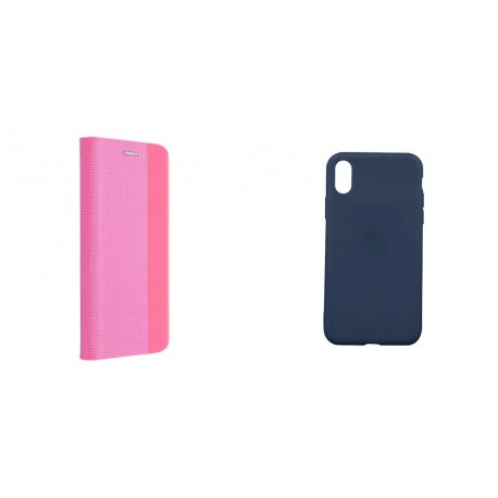 Xiaomi Redmi 13C/Poco C65 Sensitive Case Light Pink+Soft Silicone Blue