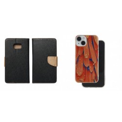 Samsung Galaxy A55 5G Fancy Case Black/Gold+Gold Glam Silicone Orange