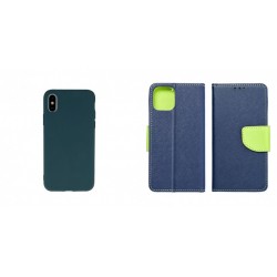 Samsung Galaxy A55 5G Soft Silicone Green+Fancy Case Navy /Lime