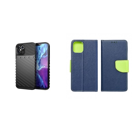 Samsung Galaxy A55 5G Thunder Silicone Black+Fancy Case Navy /Lime