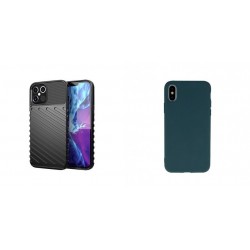 Samsung Galaxy A55 5G Thunder Silicone Black+Soft Silicone Green
