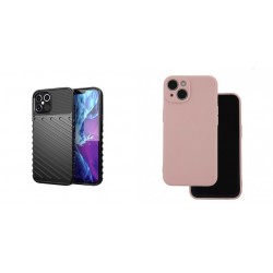 Samsung Galaxy A55 5G Thunder Silicone Black+Soft Silicone Pale Pink