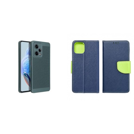 Samsung Galaxy A55 5G Breezy Silicone Green+Fancy Case Navy /Lime