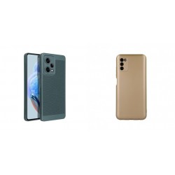 Samsung Galaxy A55 5G Breezy Silicone Green+Metallic Silicone Gold