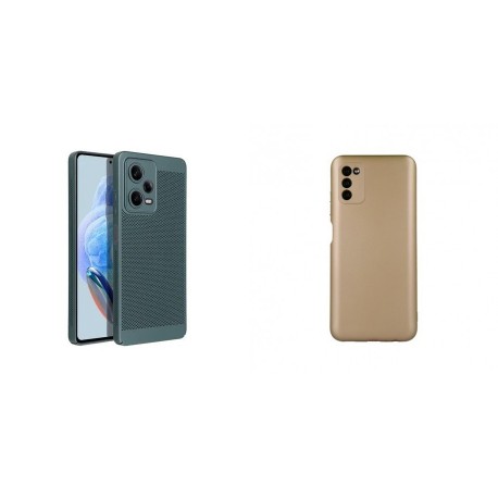 Samsung Galaxy A55 5G Breezy Silicone Green+Metallic Silicone Gold