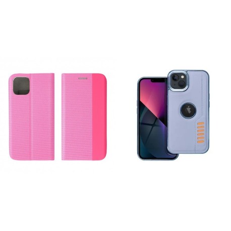 Samsung Galaxy A15 5G/4G Sensitive Case Light Pink+ Milano Silicone Brown