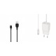XO NB103 MicroUsb DataCable 2.1A 2m Black+MaxLife MXTC-03 Type C Fast Travel Charger 2.1A White
