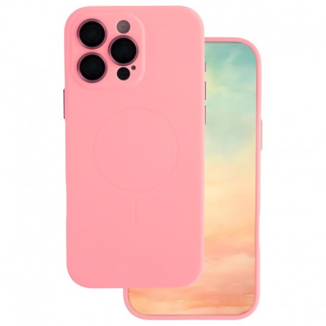 Apple iPhone 16 Trendy Vivit Magasafe Thin Silicone Pink