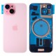 Apple iPhone 15 BackCover with Magsafe+Camera Lens Black GRADE A