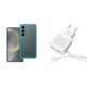 Xiaomi Redmi 14C Matrix Clear Silicone Mint+XO L51 Walll Adapter 2Usb+Lightning Cable 2.1A White