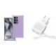 Xiaomi Redmi 14C Matrix Clear Silicone Light Violet+XO L51 Walll Adapter 2Usb+Lightning Cable 2.1A White