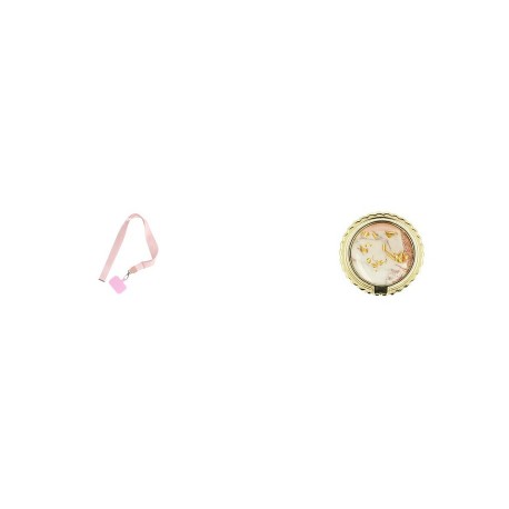 Phone Pendant GC-M3 Pink 78cm+Ring Holder Marble Design 2