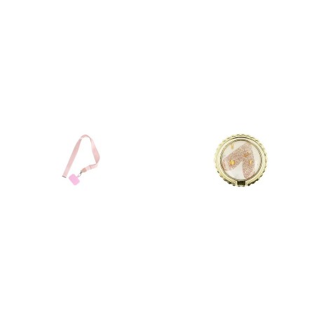 Phone Pendant GC-M3 Pink 78cm+Ring Holder Marble Design 3