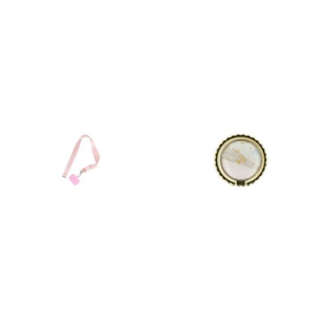 Phone Pendant GC-M3 Pink 78cm+Ring Holder Marble Design 1
