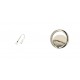 Phone Pendant GC-M4 White 46c+Ring Holder Metal Silver