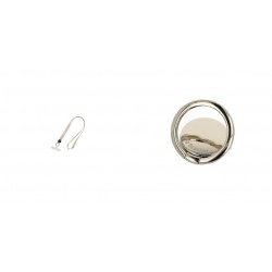 Phone Pendant GC-M4 White 46c+Ring Holder Metal Silver