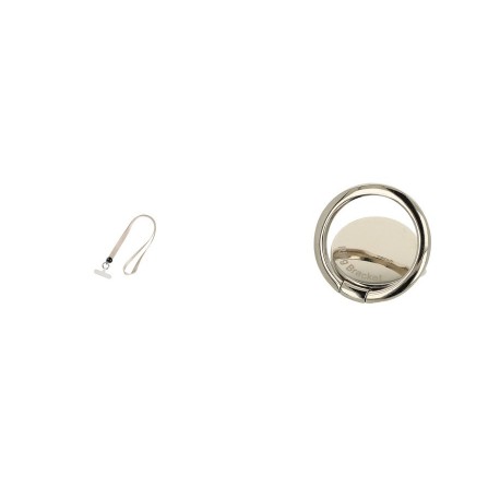 Phone Pendant GC-M4 White 46c+Ring Holder Metal Silver