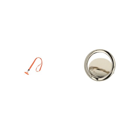 Phone Pendant GC-M4 Orange 46c+Ring Holder Metal Silver