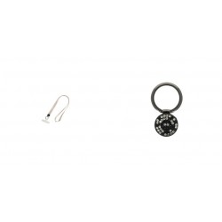 Phone Pendant GC-M4 White 46cm+Ring Holder Snake Black