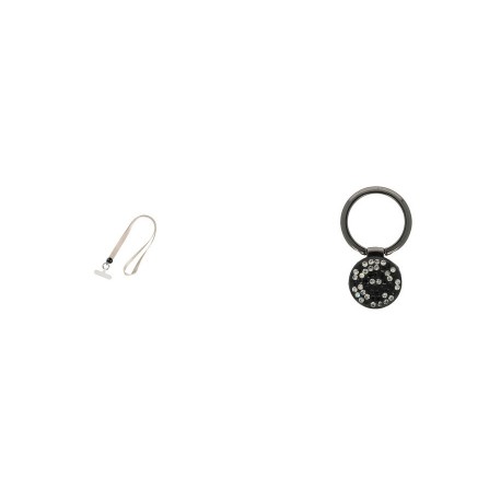 Phone Pendant GC-M4 White 46cm+Ring Holder Snake Black