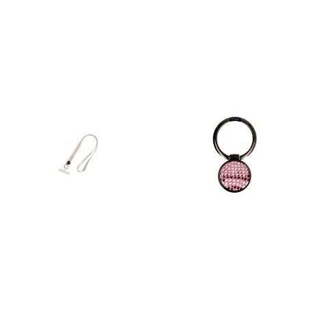 Phone Pendant GC-M4 White 46cm+Ring Holder Snake Pink