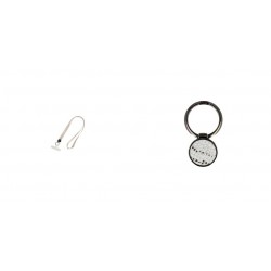 Phone Pendant GC-M4 White 46cm+Ring Holder Snake Silver