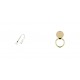 Phone Pendant GC-M4 White 46cm+Ring Holder Carbon Gold