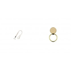Phone Pendant GC-M4 White 46cm+Ring Holder Carbon Gold
