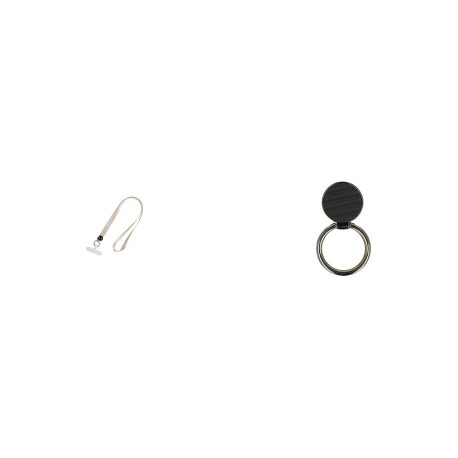 Phone Pendant GC-M4 White 46cm+Ring Holder Carbon Black
