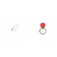 Phone Pendant GC-M4 White 46cm+Ring Holder Carbon Red