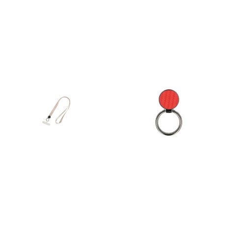 Phone Pendant GC-M4 White 46cm+Ring Holder Carbon Red