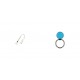 Phone Pendant GC-M4 White 46cm+Ring Holder Carbon Blue