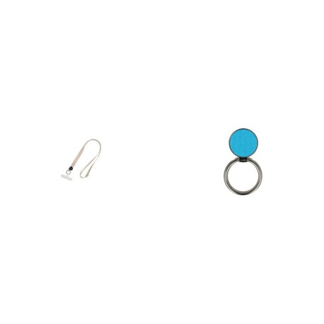 Phone Pendant GC-M4 White 46cm+Ring Holder Carbon Blue